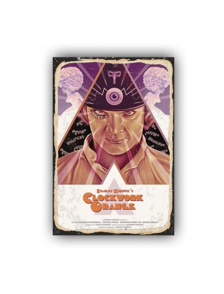 STANLEY KUBRICK'S CLOCKWORK ORANGE AHŞAP POSTER 20x30cm  - 92