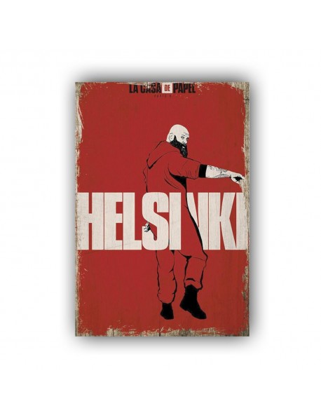 HELSINKI AHŞAP POSTER 20x30cm  - 10