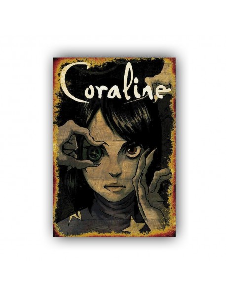 CORALINE AHŞAP POSTER 20x30cm  - 60