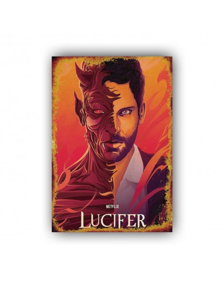 LUCIFER NETFLIX AHŞAP POSTER 20x30cm  - 68