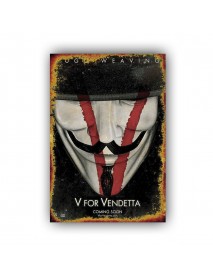 V FOR VANDETTA COMING SOON AHŞAP POSTER 20x30cm  - 82