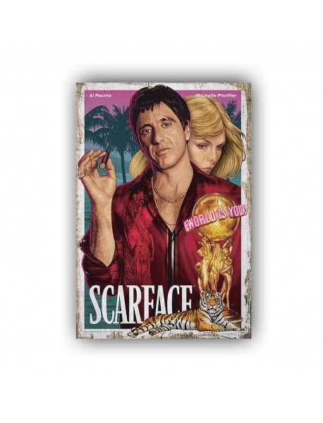 AL PACINO SCARFACE AHŞAP POSTER 20x30cm  - 26