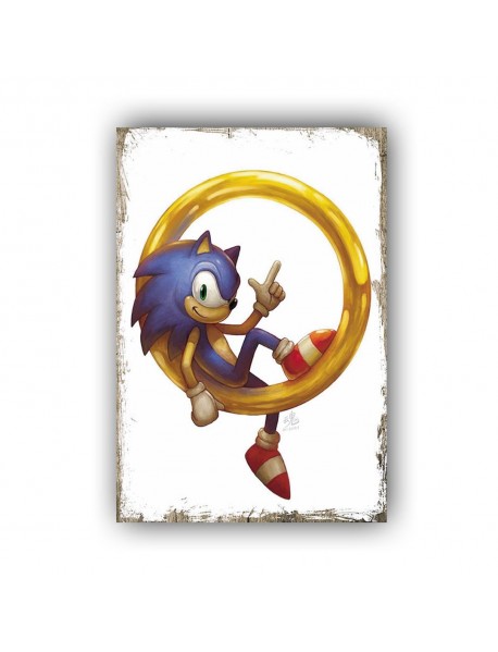 SONIC 4 AHŞAP POSTER 20x30cm  - 67