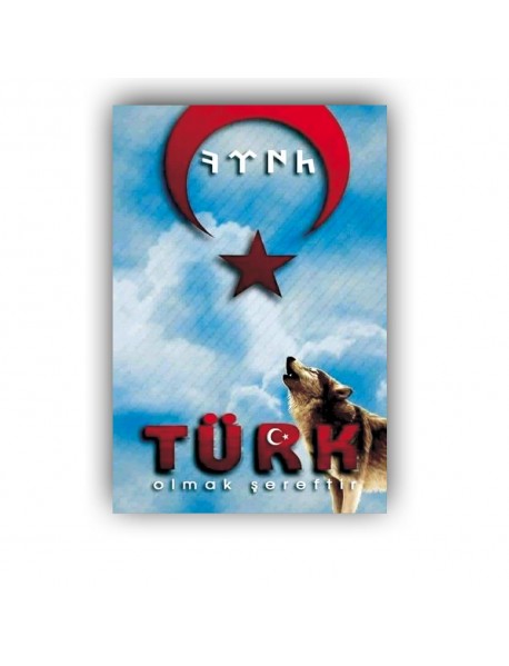 TÜRK OLMAK ŞEREFTİR AHŞAP POSTER 20x30cm  - 93