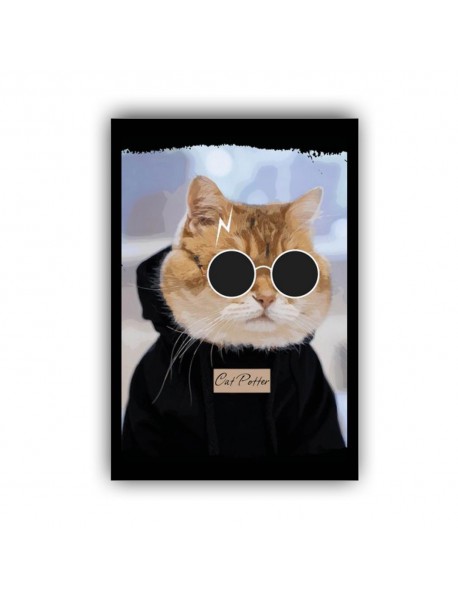 CAT POTTER AHŞAP POSTER 20x30cm  - 46