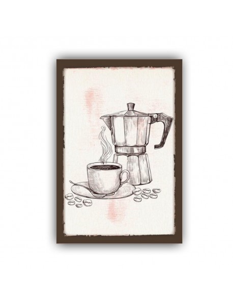 COFFEE 4 AHŞAP POSTER 20x30cm  - 54