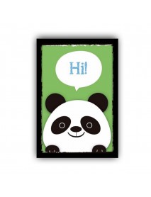 Hİ PANDA AHŞAP POSTER 20x30cm  - 79