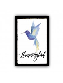 HUMMINGBIRD AHŞAP POSTER 20x30cm  - 81