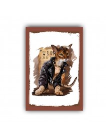 WANTED CAT AHŞAP POSTER 20x30cm  - 88