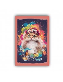 FLOWER CAT AHŞAP POSTER 20x30cm  - 95