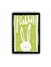 RABBIT 3 AHŞAP POSTER 20x30cm  - 12