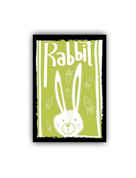 RABBIT 3 AHŞAP POSTER 20x30cm  - 12