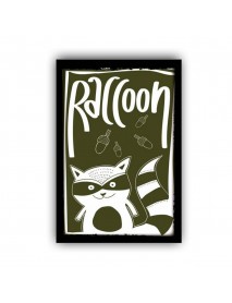 RACCOON AHŞAP POSTER 20x30cm  - 13