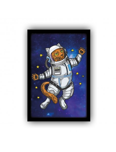 ASTRONOT CAT 2 AHŞAP POSTER 20x30cm  - 74