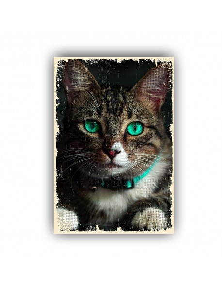 GREEN EYES AHŞAP POSTER 20x30cm  - 78