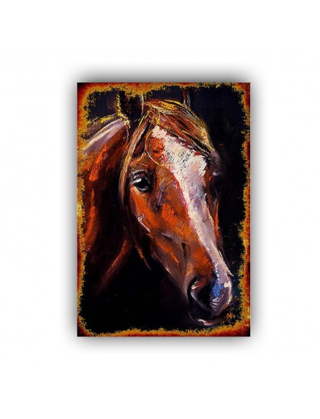 HORSE AHŞAP POSTER 20x30cm  - 66