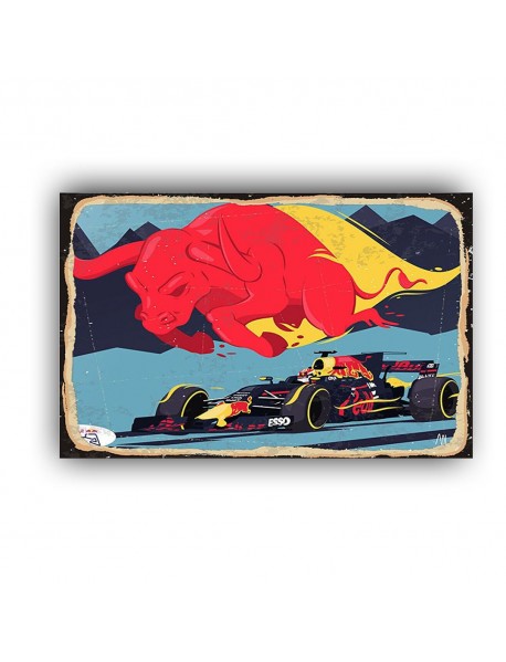 F1 BOĞA AHŞAP POSTER 20x30cm  - 78