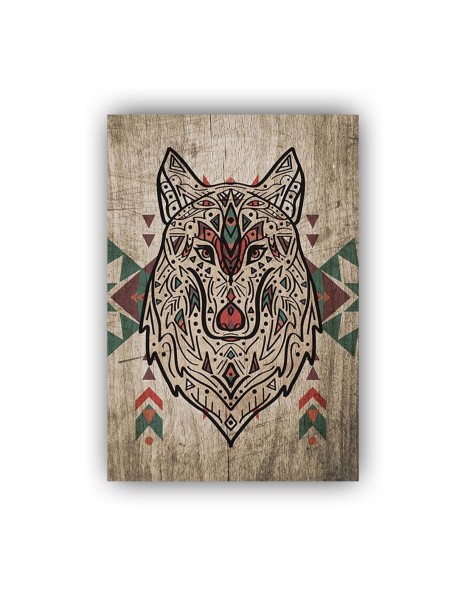 WOLF 5 AHŞAP POSTER 20x30cm  - 26