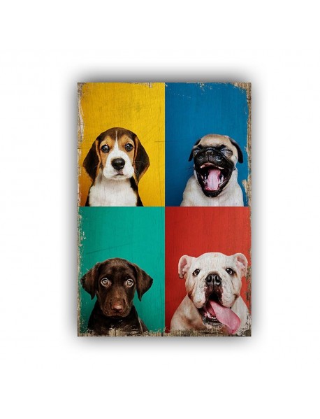 DOGGY AHŞAP POSTER 20x30cm  - 29