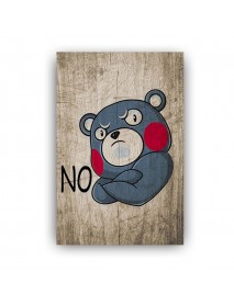 NO BEAR AHŞAP POSTER 20x30cm  - 68