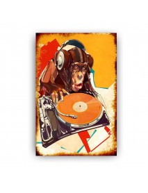 DJ MONKEY AHŞAP POSTER 20x30cm  - 73