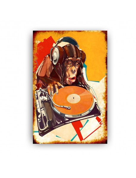 DJ MONKEY AHŞAP POSTER 20x30cm  - 73