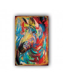 COLORED HORSE AHŞAP POSTER 20x30cm  - 03