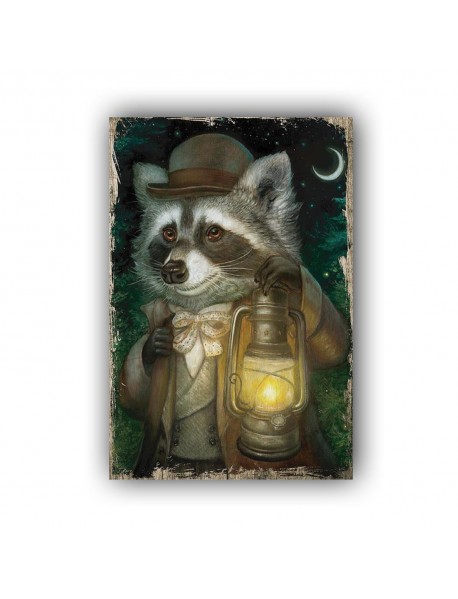 RACOON LIGHT AHŞAP POSTER 20x30cm  - 06