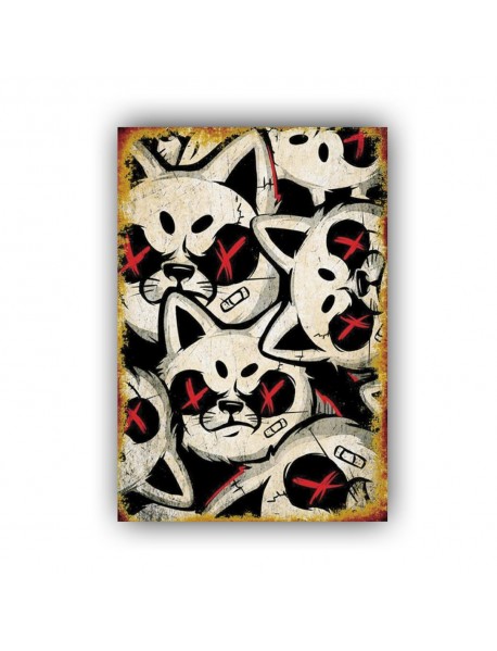 KIZGIN PANDA AHŞAP POSTER 20x30cm  - 08