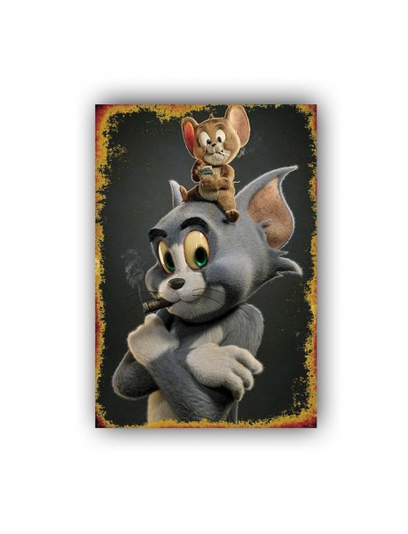 TOM VE JERRY AHŞAP POSTER 20x30cm  - 21