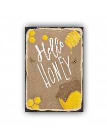 HELLO HONEY AHŞAP POSTER 20x30cm  - 08