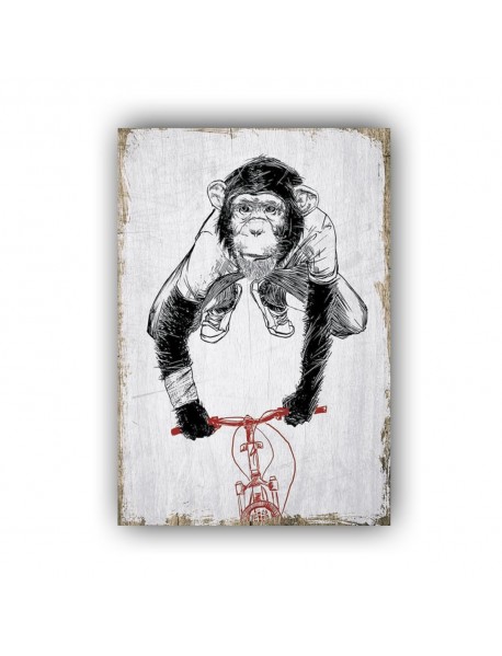 BIKER MONKEY 2 AHŞAP POSTER 20x30cm  - 15