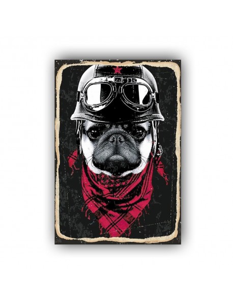 PILOT DOG 2 AHŞAP POSTER 20x30cm  - 03