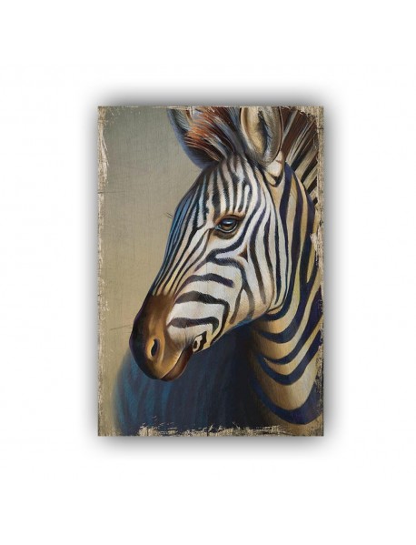 ZEBRA AHŞAP POSTER 20x30cm  - 71