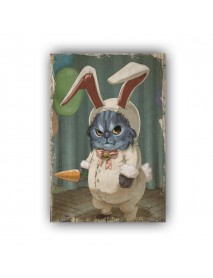 ANGRY RABBIT AHŞAP POSTER 20x30cm  - 11