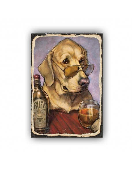 RUFF WHISKEY AHŞAP POSTER 20x30cm  - 80