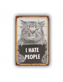 I HATE PEOPLE AHŞAP POSTER 20x30cm  - 58