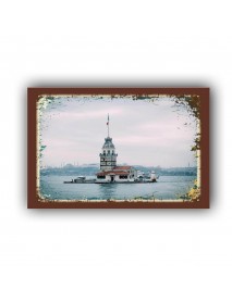 KIZ KULESİ 2 AHŞAP POSTER 20x30cm  - 40