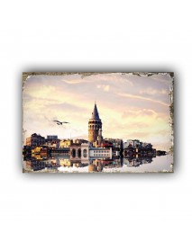 GALATA KULESİ 3 AHŞAP POSTER 20x30cm  - 53