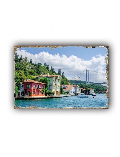 İSTANBUL 4 AHŞAP POSTER 20x30cm  - 57