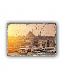 İSTANBUL 5 AHŞAP POSTER 20x30cm  - 58