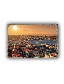 İSTANBUL 6 AHŞAP POSTER 20x30cm  - 60