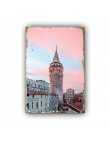 GALATA KULESİ 5 AHŞAP POSTER 20x30cm  - 64