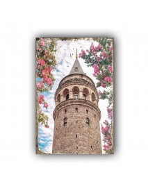 GALATA KULESİ 8 AHŞAP POSTER 20x30cm  - 78