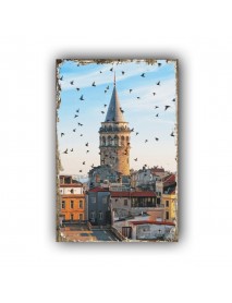 GALATA KULESİ 13 AHŞAP POSTER 20x30cm  - 83