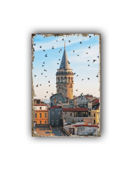 GALATA KULESİ 13 AHŞAP POSTER 20x30cm  - 83