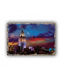 GALATA KULESİ 14 AHŞAP POSTER 20x30cm  - 84