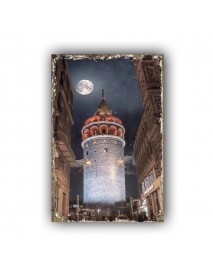 GALATA KULESİ 17 AHŞAP POSTER 20x30cm  - 87