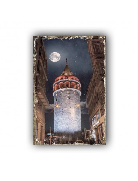 GALATA KULESİ 17 AHŞAP POSTER 20x30cm  - 87