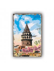 GALATA KULESİ 18 AHŞAP POSTER 20x30cm  - 88